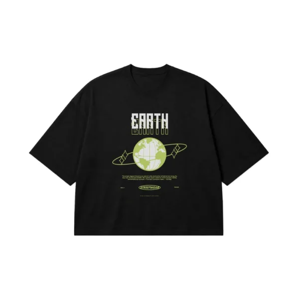 تیشرت باکسی زمین طرح Earth کد 28684