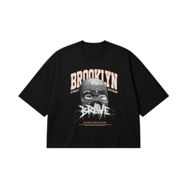 تیشرت باکسی ماسک‌دار طرح Brooklyn Brave کد 28882