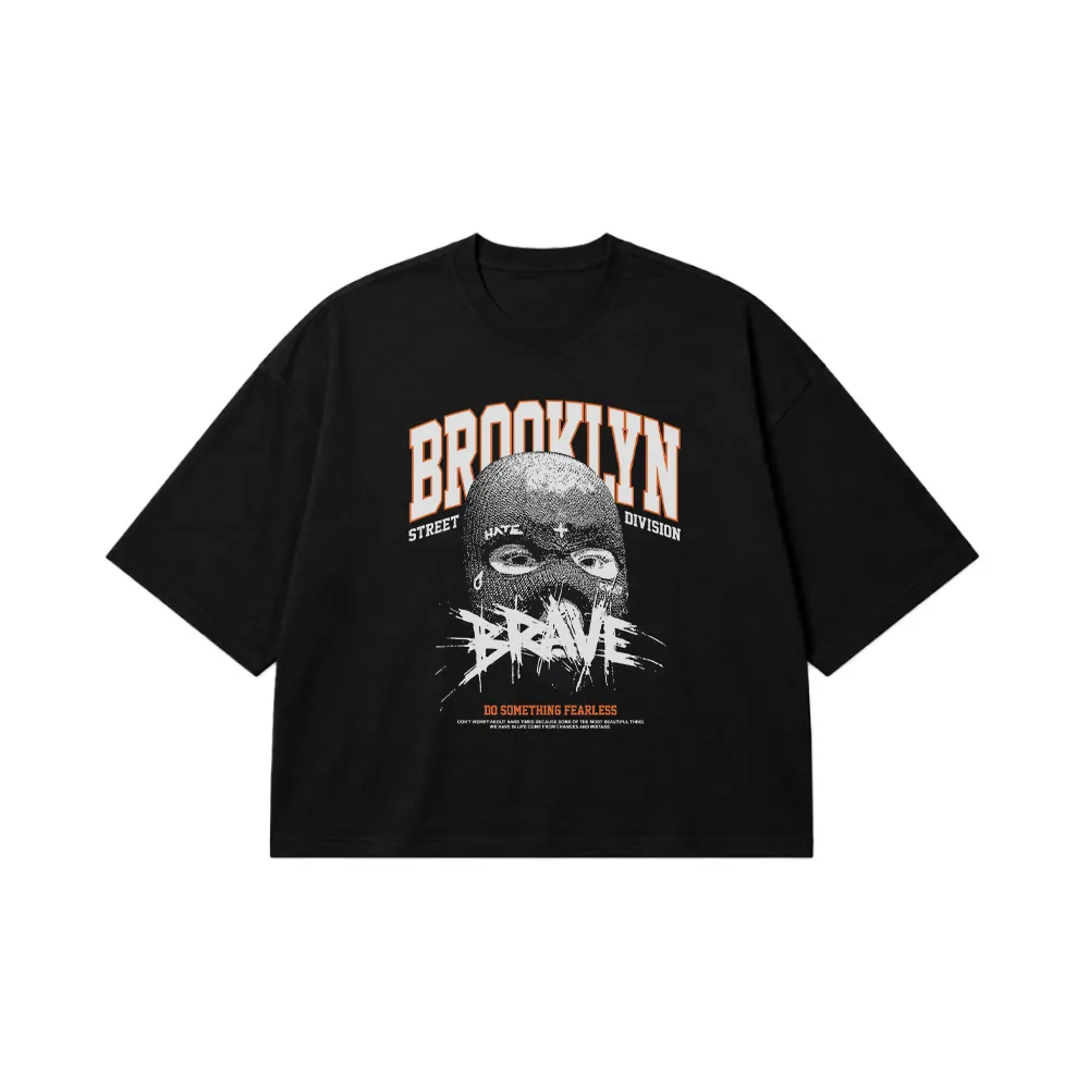 تیشرت باکسی ماسک‌دار طرح Brooklyn Brave کد 28882