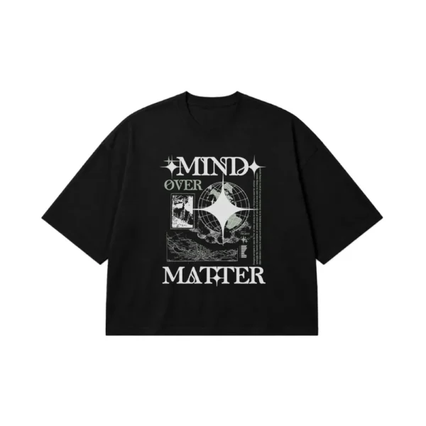 تیشرت باکسی تایپوگرافی Mind Over Matter کد 28884