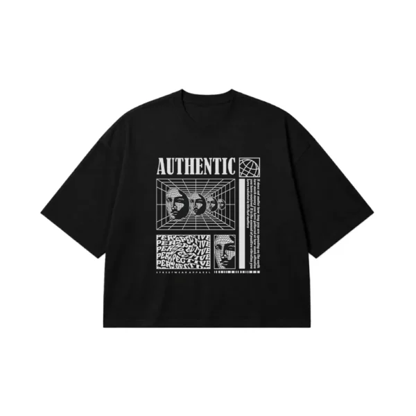 تیشرت باکسی استریت‌ویر طرح Authentic Perspective کد 28944