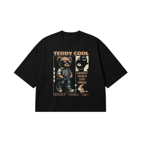 تیشرت باکسی خرس خفن طرح Teddy Cool کد 29387