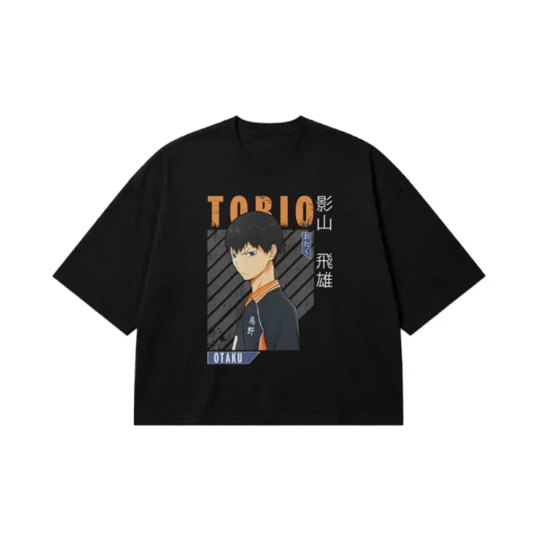 تیشرت باکسی انیمه هایکیو طرح توبیو کاگه‌یاما (Tobio Kageyama) کد 29596
