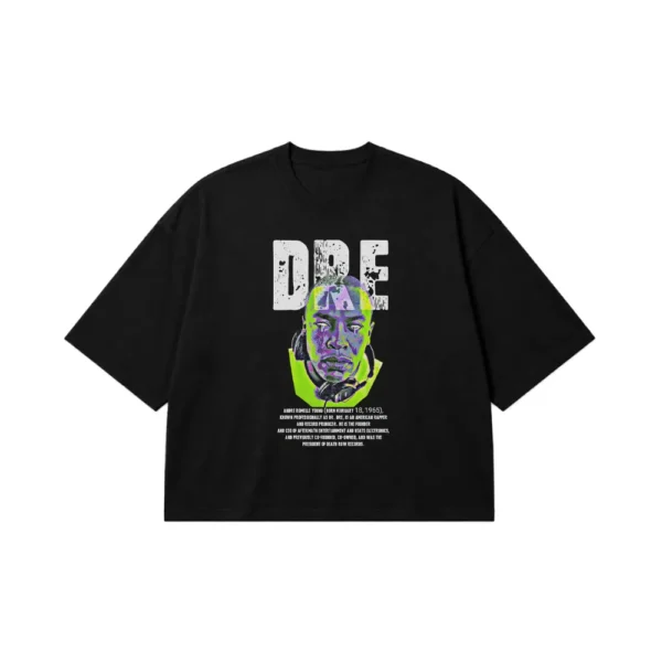تیشرت باکسی دکتر دره طرح پرتره رپ (Dr. Dre) کد 29803