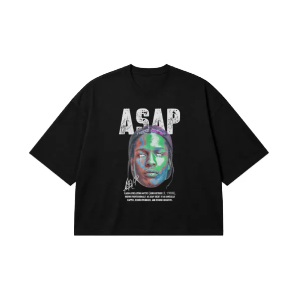 تیشرت باکسی ایسپ راکی طرح پرتره (ASAP Rocky) کد 29820