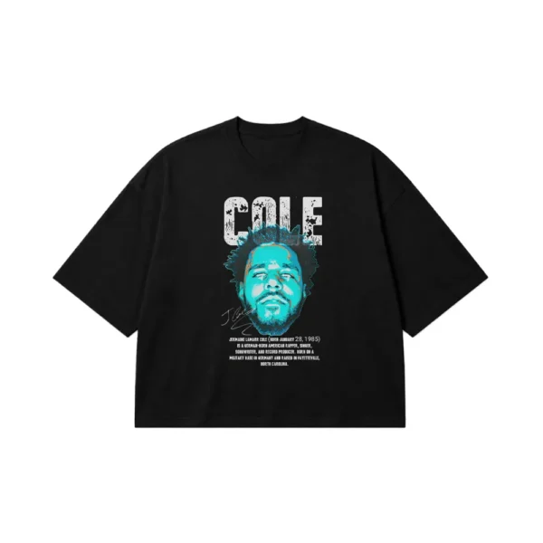 تیشرت باکسی جی کول طرح پرتره (J. Cole) کد 29822