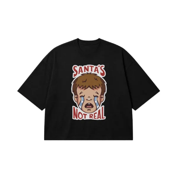 تیشرت باکسی کریسمس طرح Santa's Not Real کد 29962