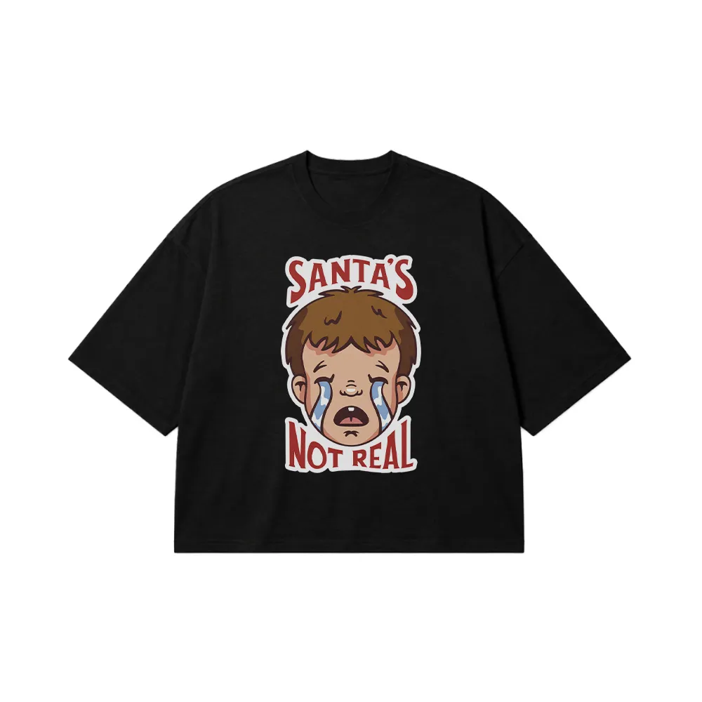 تیشرت باکسی کریسمس طرح Santa's Not Real کد 29962