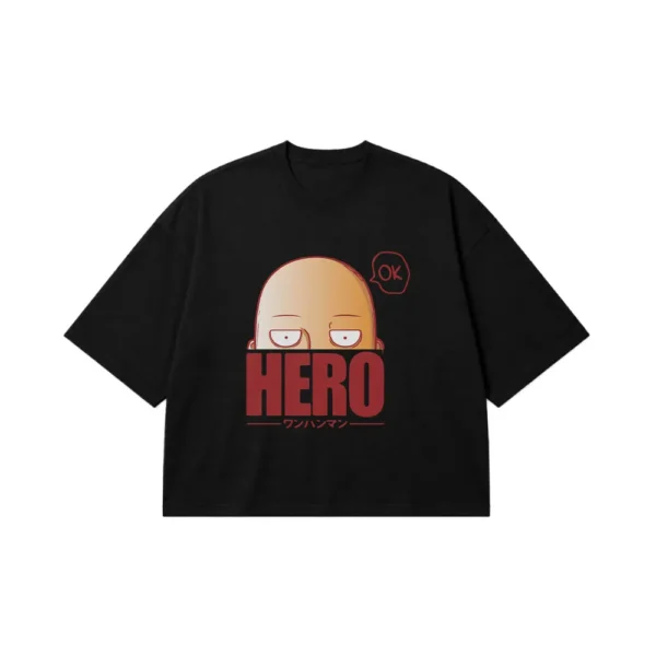 تیشرت باکسی انیمه وان پانچ من طرح سایتاما (One Punch Man) کد 29990