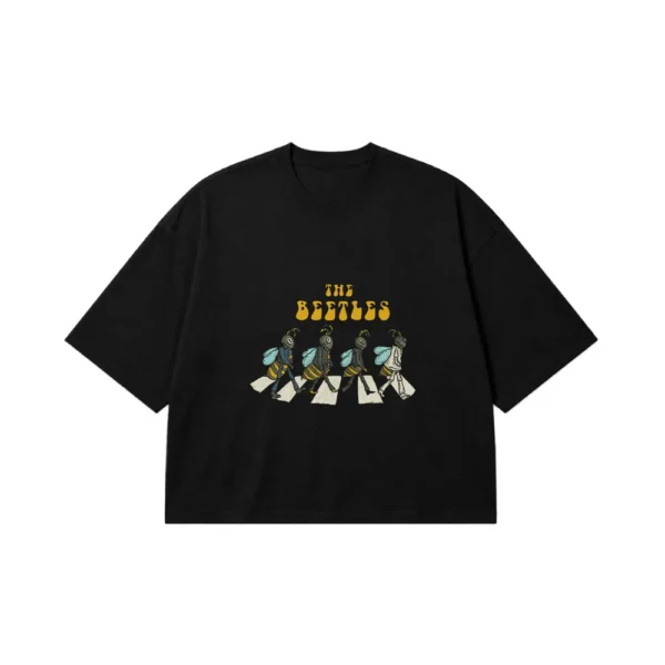 تیشرت باکسی زنبور طرح پارودی بیتلز (The Beetles) کد 30427