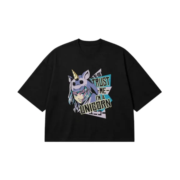 تیشرت باکسی نوشته Trust Me I’m A Unicorn کد 30719