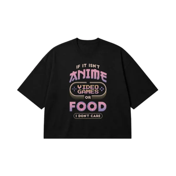 تیشرت باکسی طرح انیمه، بازی و غذا (Anime, Games & Food) کد 30758