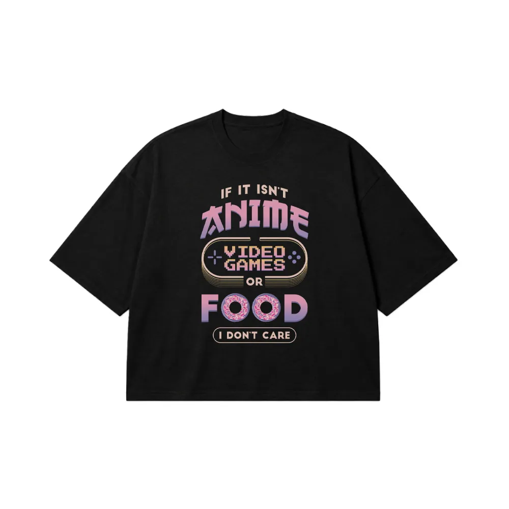 تیشرت باکسی طرح انیمه، بازی و غذا (Anime, Games & Food) کد 30758