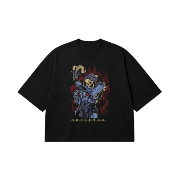 تیشرت باکسی طرح اسکلتور مسترز آو د یونیورس (Skeletor) کد 30784