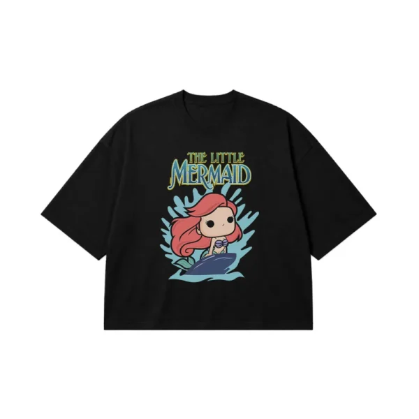 تیشرت باکسی دیزنی پری دریایی کوچولو طرح آریل (The Little Mermaid) کد 30805