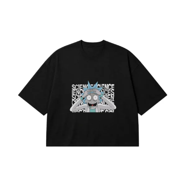تیشرت باکسی ریک اند مورتی طرح ریک و کلمه ساینس (Rick and Morty) کد 30823