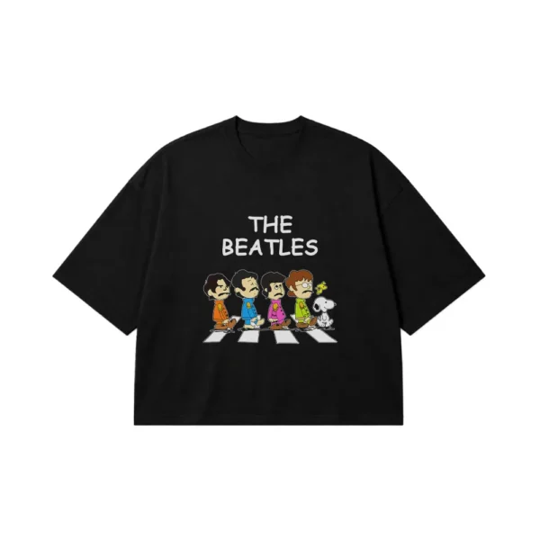 تیشرت باکسی پیناتس طرح بیتلز (Peanuts Beatles) کد 30842