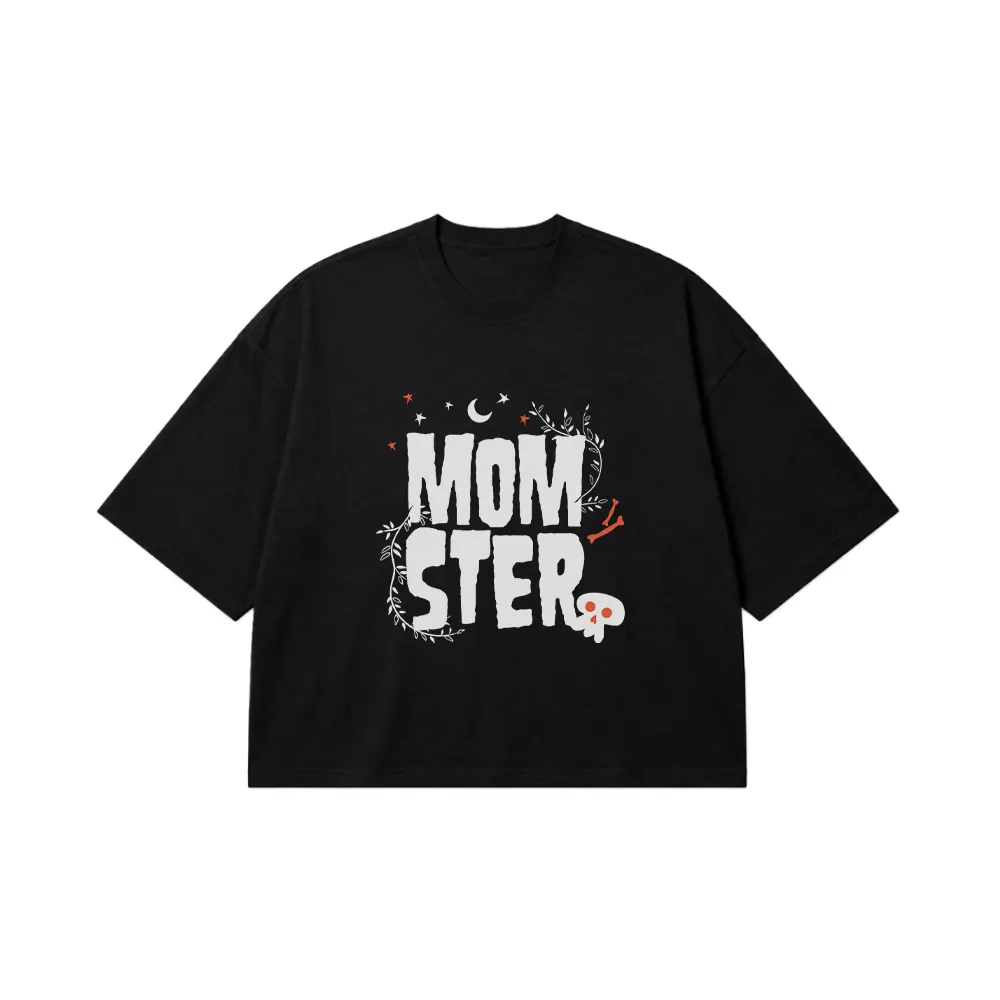تیشرت باکسی طرح مامستر هالووین (Momster) کد 30858