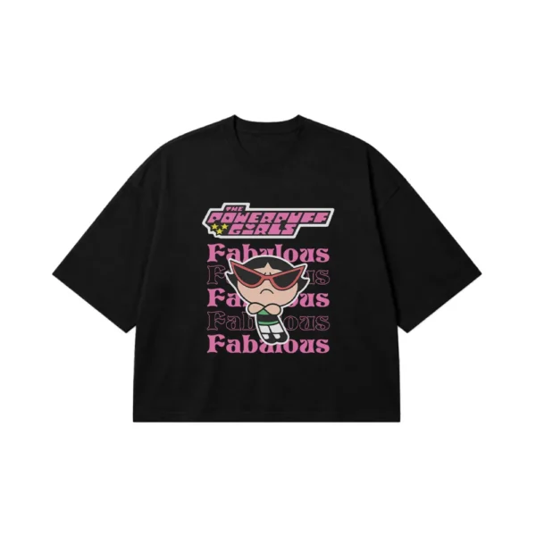تیشرت باکسی پاورپاف گرلز طرح Fabulous کد 30936