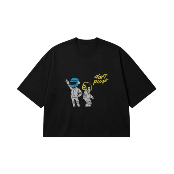 تیشرت باکسی دفت‌پانک طرح ربات (Daft Punk) کد 31018
