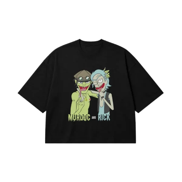 تیشرت باکسی ریک اند مورتی طرح موردوک و ریک (Murdoc and Rick) کد 31083