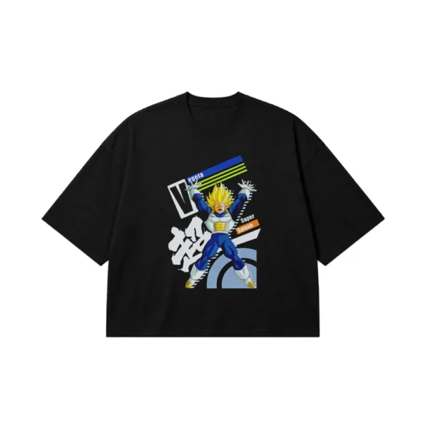 تیشرت باکسی انیمه دراگون بال طرح وجیتا سوپر سایان (Vegeta Super Saiyan) کد 31394