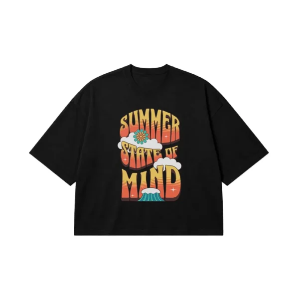 تیشرت باکسی تابستانی طرح Summer State Of Mind کد 31580