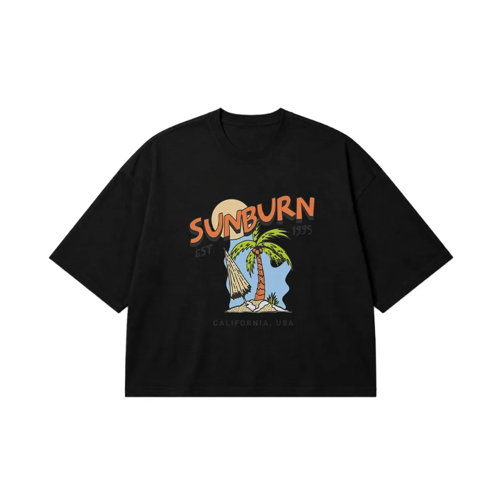 تیشرت باکسی ساحلی کالیفرنیا طرح Sunburn کد 31587