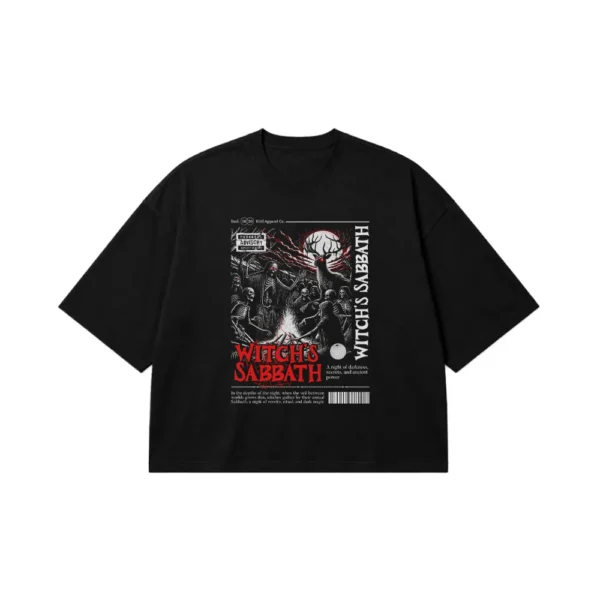 تیشرت باکسی جادوگر دارک طرح Witch’s Sabbath کد 31645