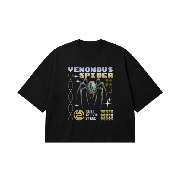 تیشرت باکسی عنکبوت سمی طرح Venomous Spider کد 31901